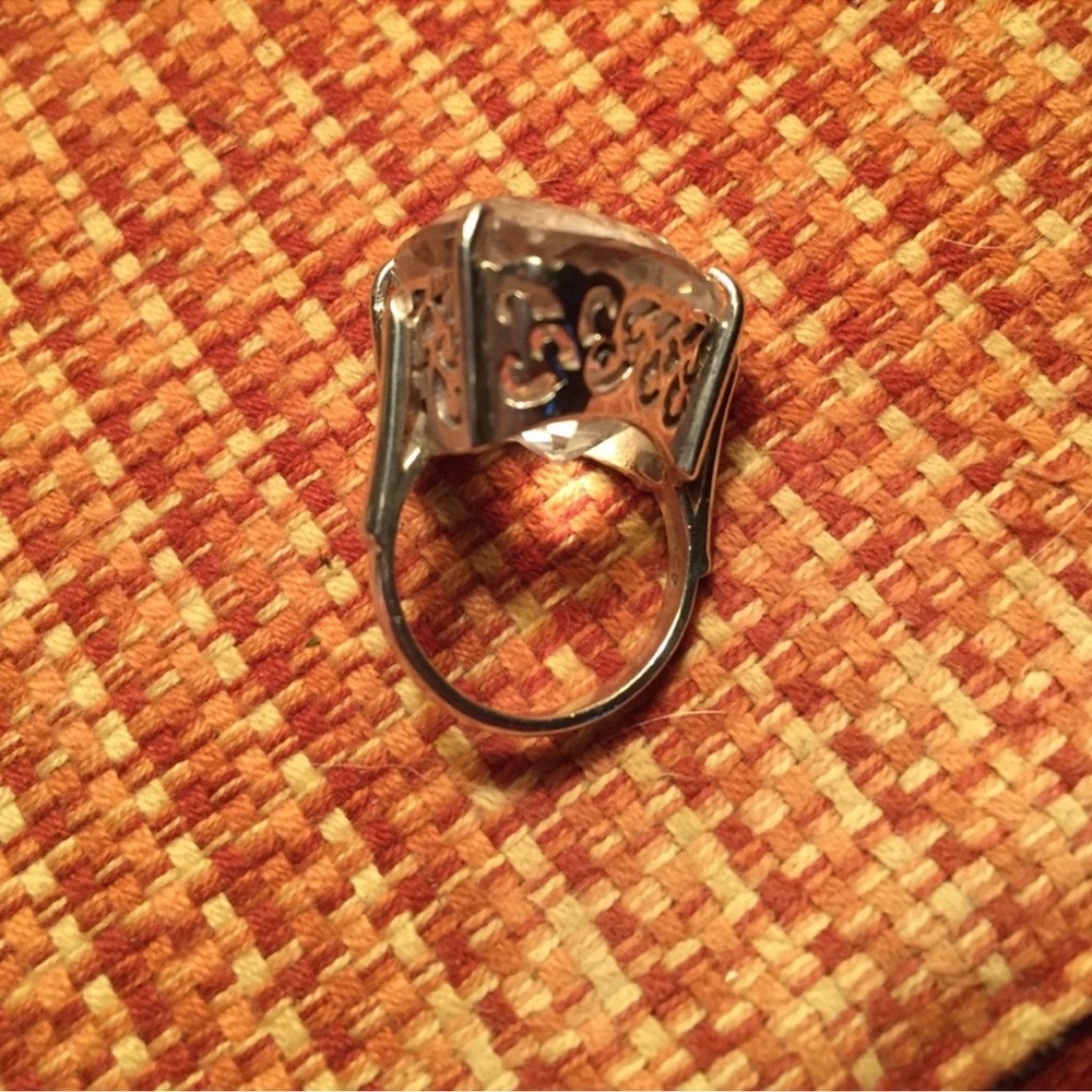 Amazing clear topaz sterling silver ring - Picture 3 of 4